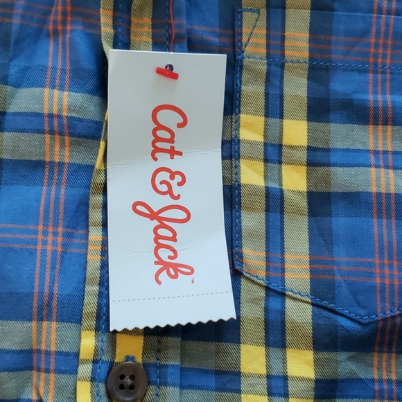 Cat and Jack Button Down Plaid Shirt - Picture 3 of 5